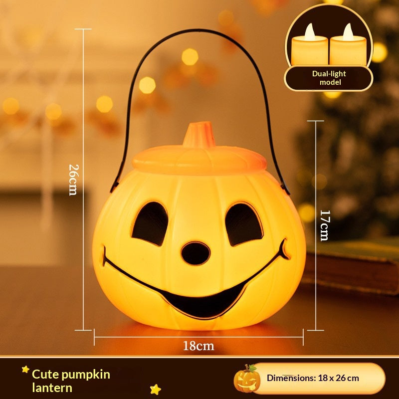 Halloween Candy Bucket with Light | Trick-or-Treat Pumpkin Pail