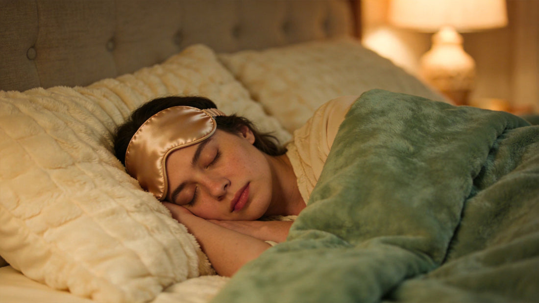 A realistic tonight-friendly wind-down routine for better sleep: dim light, sleep mask, calming scent, and eye relaxation backed by how sleep actually works.