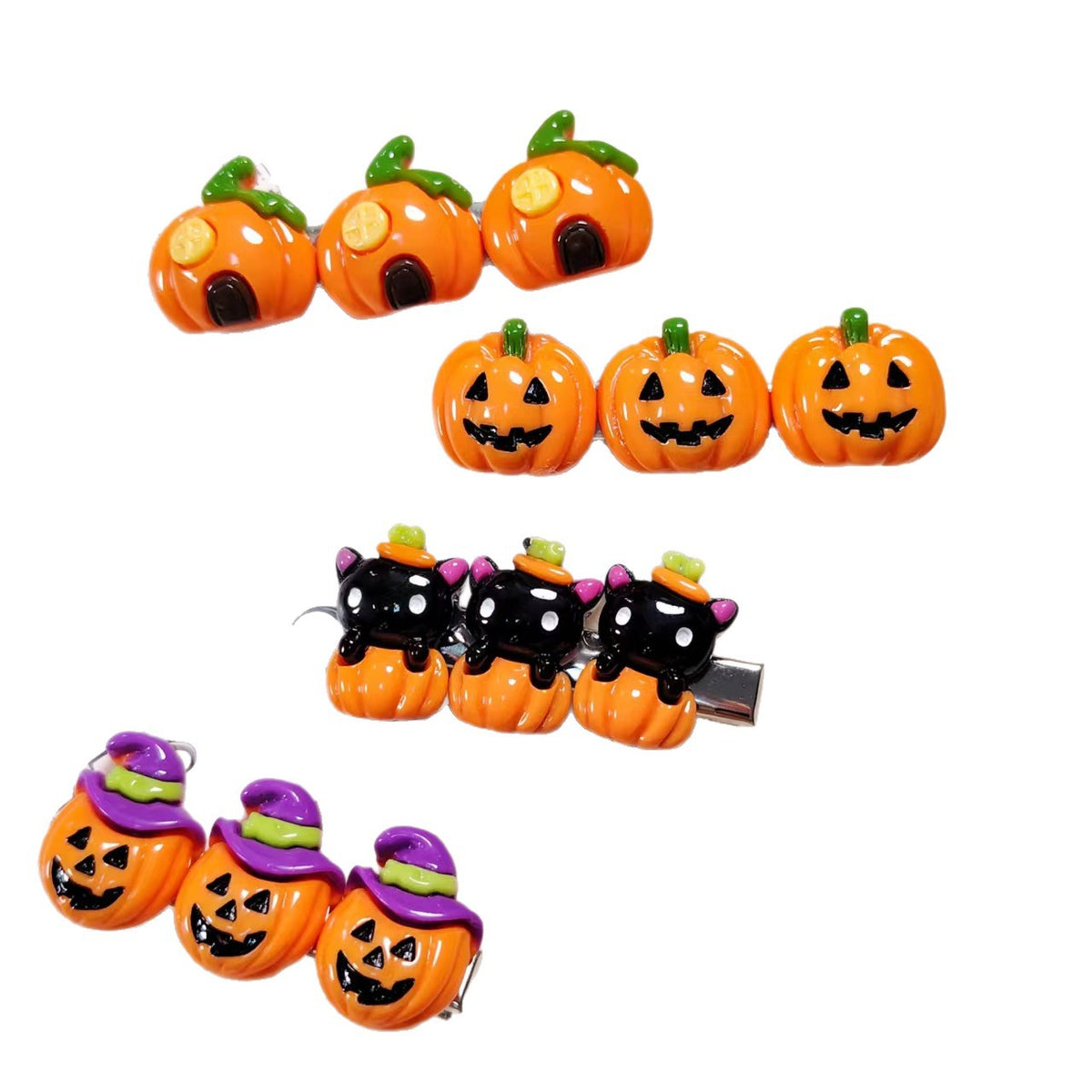 Halloween Witch Hat Hair Clip | Pumpkin Ghost Party Accessory for Kids