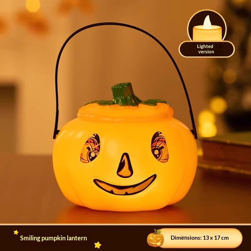 Halloween Candy Bucket with Light | Trick-or-Treat Pumpkin Pail