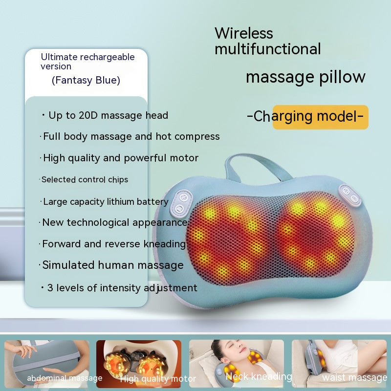 Multifunctional Back & Waist & Neck Massager Cushion | Shiatsu Heat