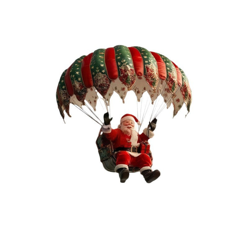 Santa Hot Air Balloon Ornament | Whimsical Christmas Tree Pendant
