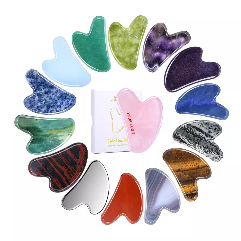Heart-Shaped Crystal Gua Sha Tool | Facial Massage & Skin Care