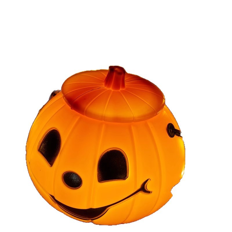 Halloween Candy Bucket with Light | Trick-or-Treat Pumpkin Pail