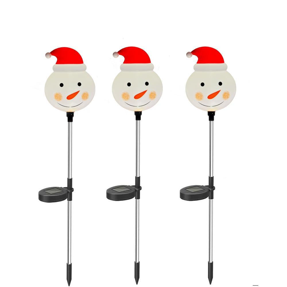 Solar Snowman Ground Lamp | Light-Up Outdoor Christmas Decor