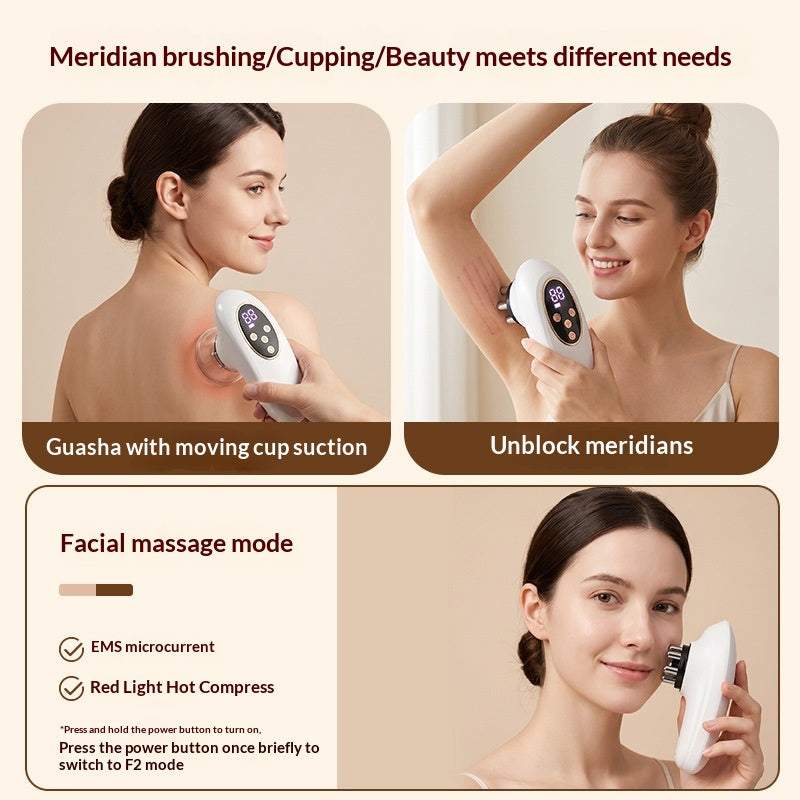 3-in-1 Gua Sha & Cupping Massager | Electric Meridian Tool