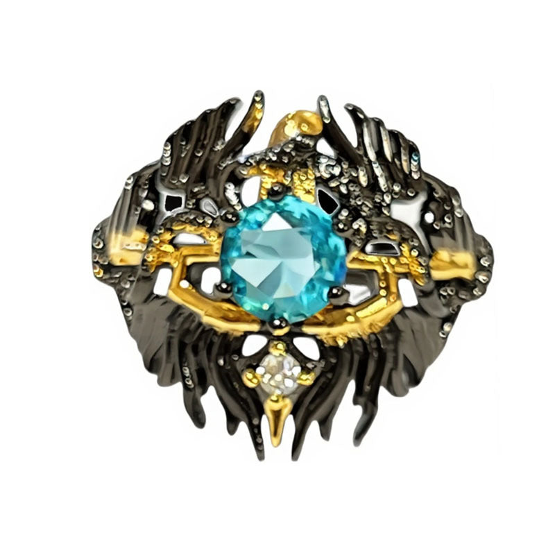 Halloween Ghost & Spider Gothic Ring | Dark Spooky Statement Prop
