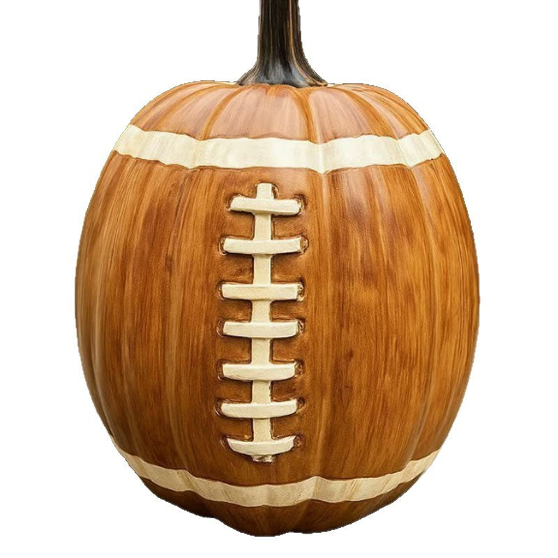 Football Pumpkin Decoration | Fun Fall Accent for Home & Game Day