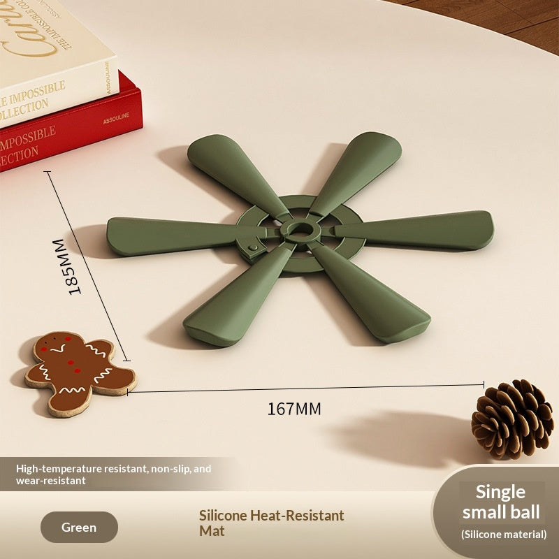 Christmas Tree Silicone Trivet | Heat-Resistant Holiday Table Mat