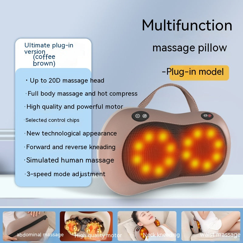 Multifunctional Back & Waist & Neck Massager Cushion | Shiatsu Heat