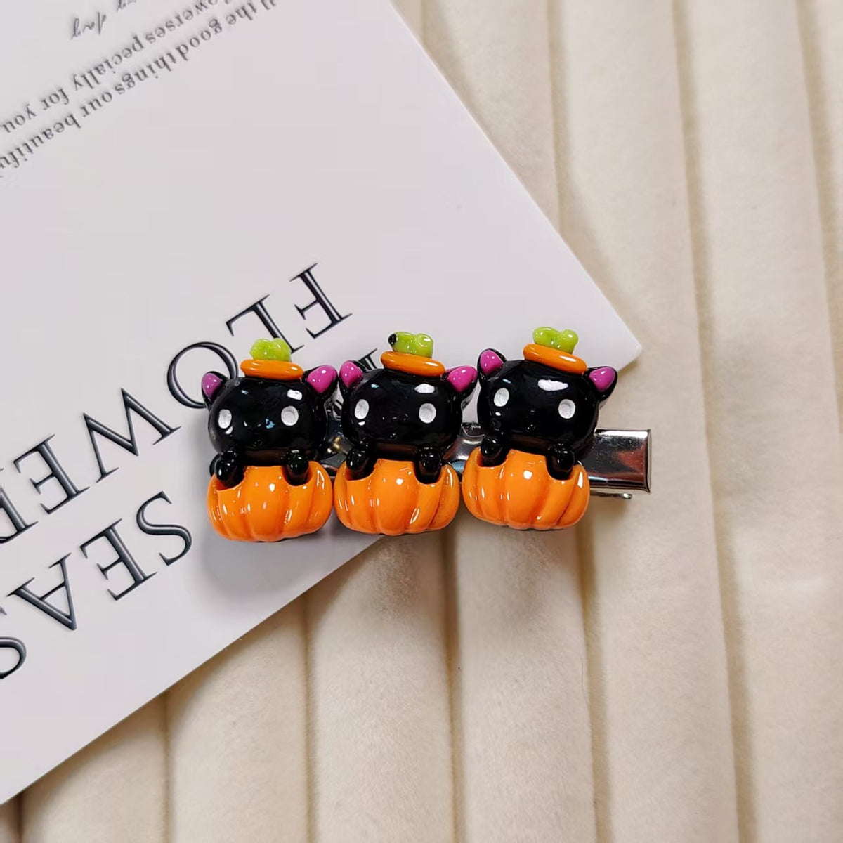 Halloween Witch Hat Hair Clip | Pumpkin Ghost Party Accessory for Kids