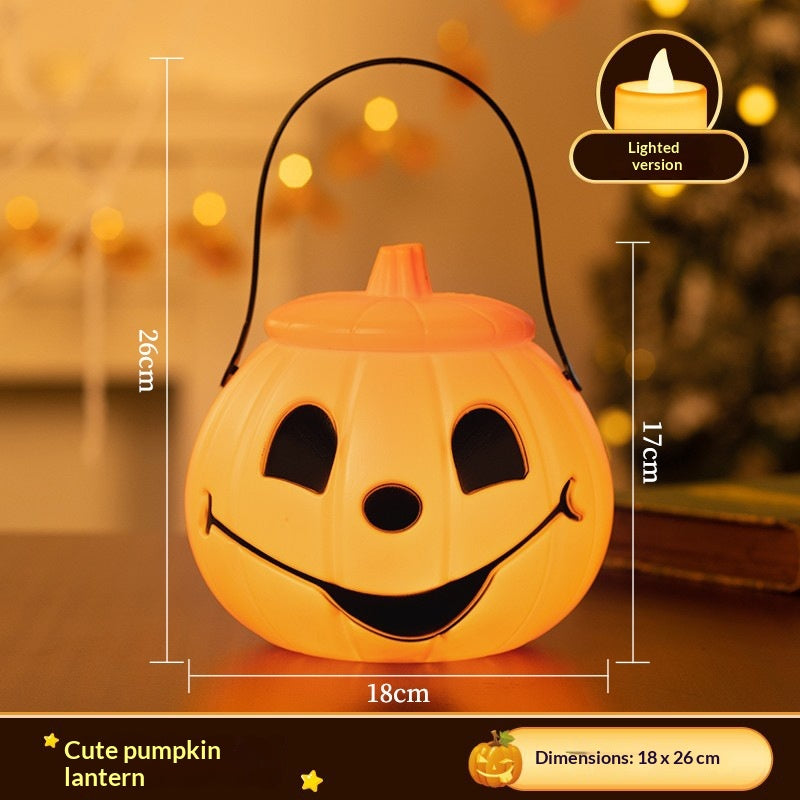Halloween Candy Bucket with Light | Trick-or-Treat Pumpkin Pail