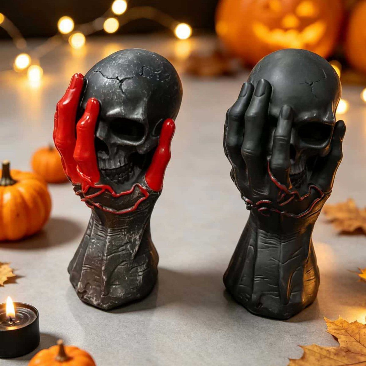 Halloween Gothic Hand Ornament | Dark Decor Shelf Accent