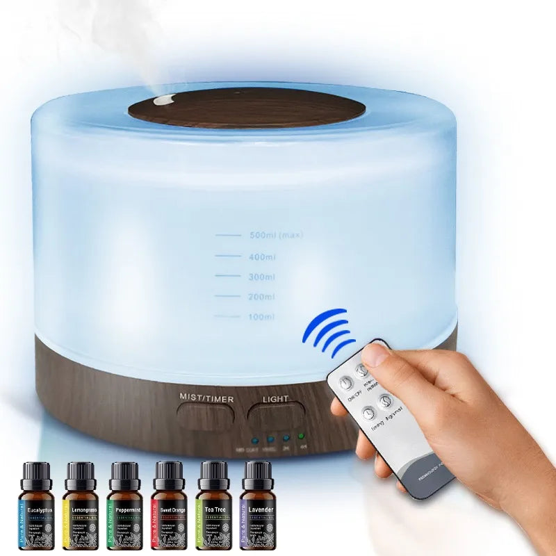 Ultrasonic Aroma Diffuser - Pure Essential Oil Diffuser for Home & Office