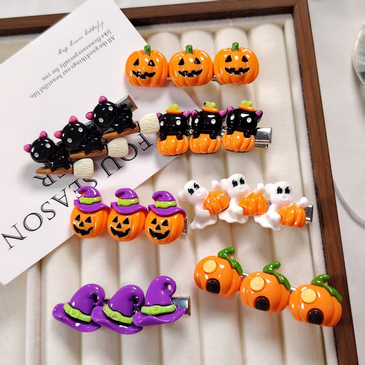 Halloween Witch Hat Hair Clip | Pumpkin Ghost Party Accessory for Kids
