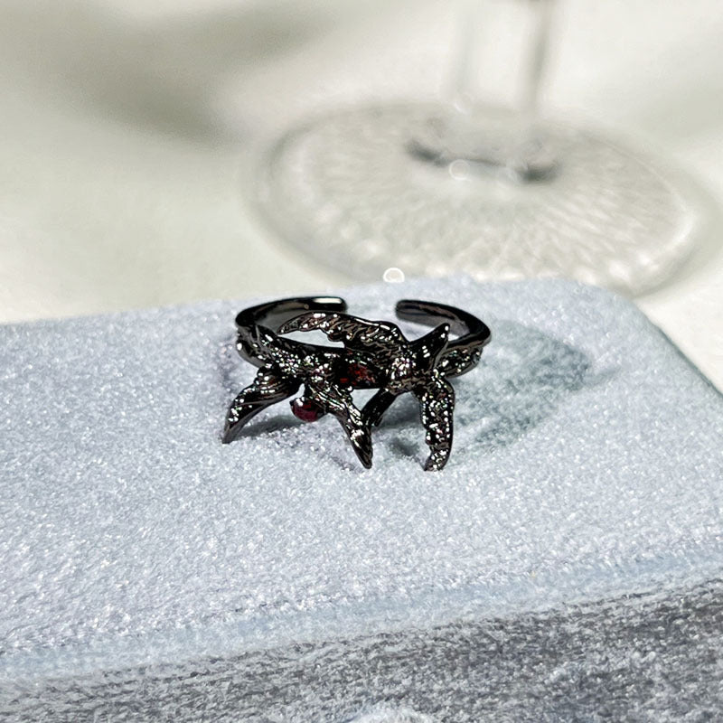 Halloween Ghost & Spider Gothic Ring | Dark Spooky Statement Prop