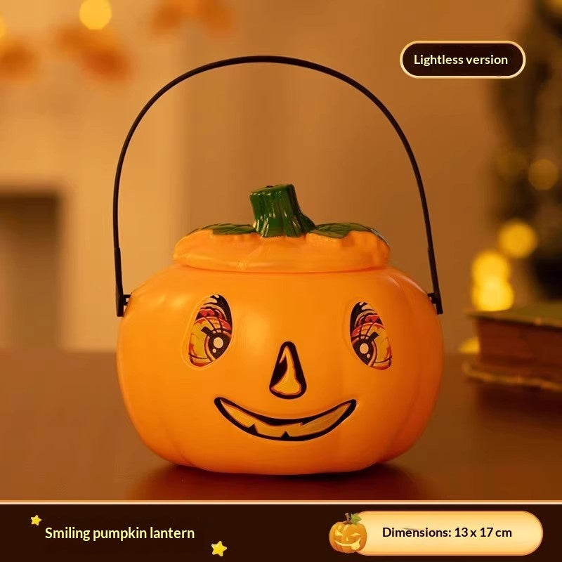Halloween Candy Bucket with Light | Trick-or-Treat Pumpkin Pail