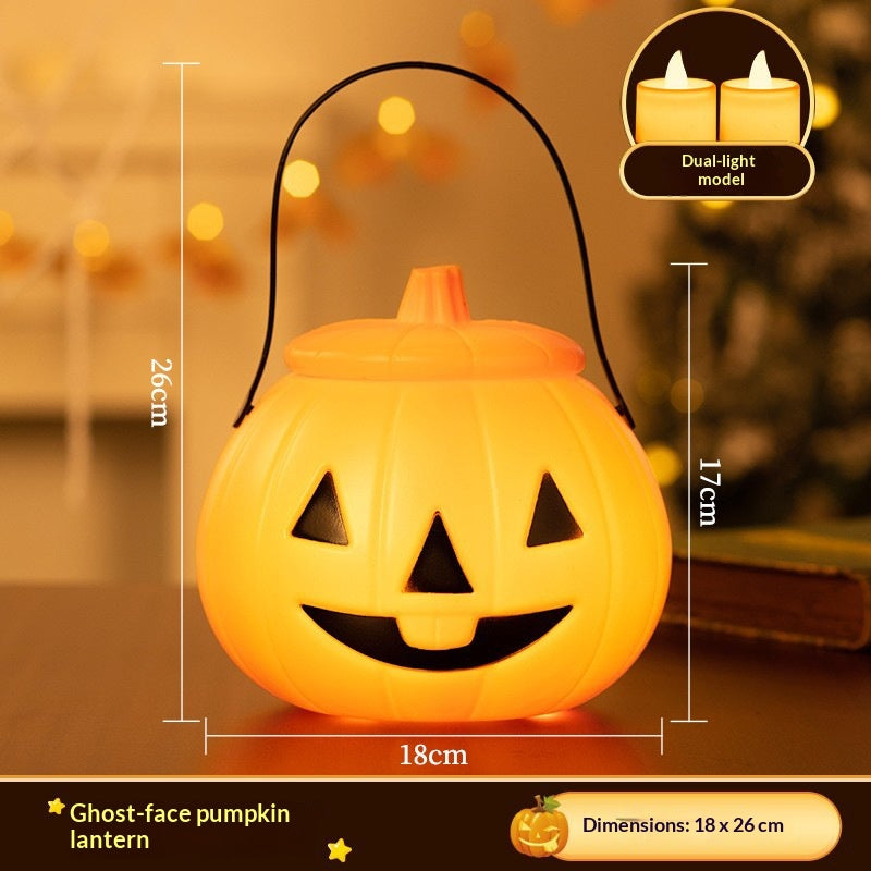 Halloween Candy Bucket with Light | Trick-or-Treat Pumpkin Pail