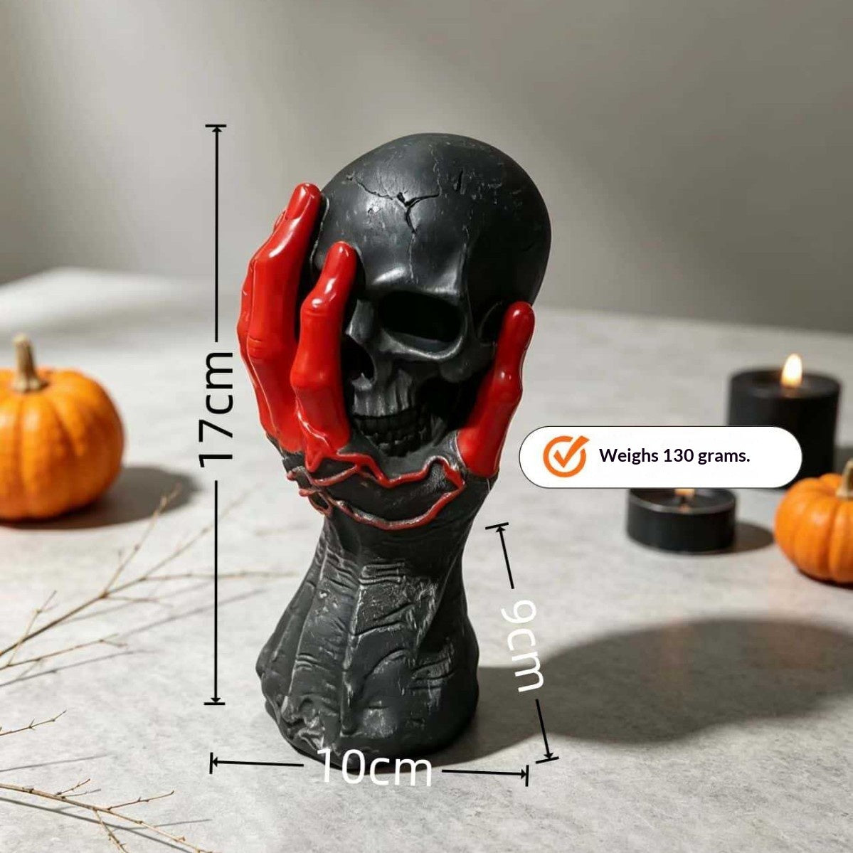 Halloween Gothic Hand Ornament | Dark Decor Shelf Accent