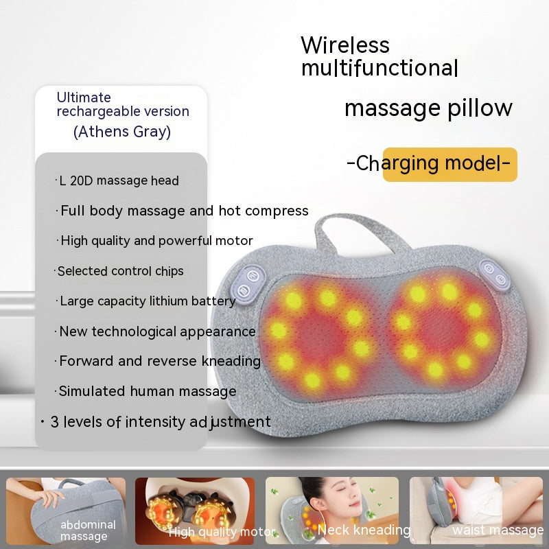 Multifunctional Back & Waist & Neck Massager Cushion | Shiatsu Heat