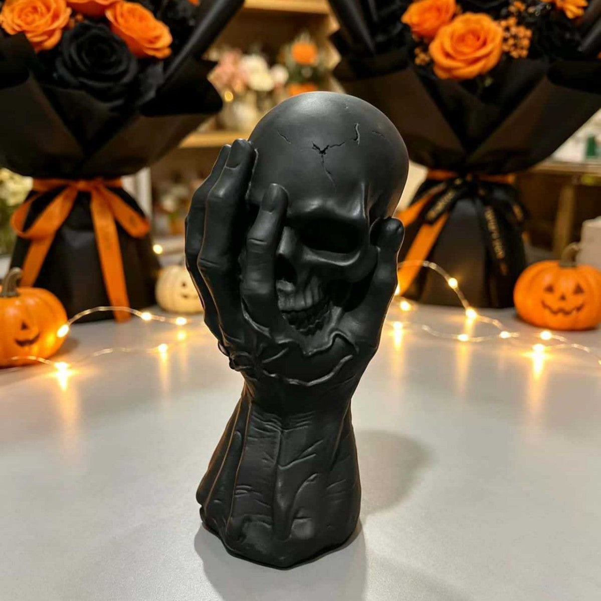 Halloween Gothic Hand Ornament | Dark Decor Shelf Accent